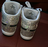 Women’s Embellished Nike Sky Hi | Custom Rhinestone Sneakers