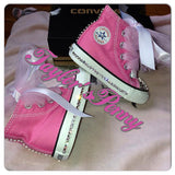 Custom Girls Princess Bling Sneakers with Tulle