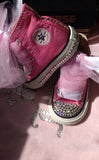 Custom Girls Princess Bling Sneakers with Tulle