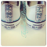 Custom Tiffany Inspired Bling Converse | Personalized Maid of Honor Wedding Sneakers