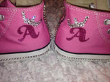 Custom Girls Princess Bling Sneakers with Tulle
