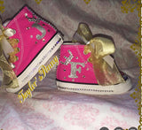 Custom Girls Princess Bling Sneakers with Tulle
