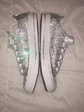 Women’s Personalized Bling Converse – Hand-Embellished Crystal Sneakers ✨