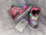 Custom Barbie Sneakers – Personalized Kids Shoes with Glitter & Bling