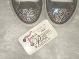 Girls Bling Converse Sneakers – Rainbow Stones on Sole, Crystallized Shoes