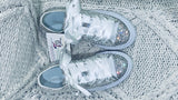 Pearl & Rhinestone Embellished Communion Sneakers – Custom Bling Shoes