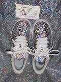 Kids Custom Bling Nike Air Force 1 – Rhinestone Embellished Uptowns ✨👟