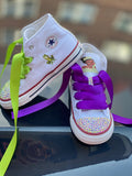 Girls’ Bling Converse – Princess Tiana Inspired Sparkle Sneakers