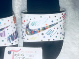 Women’s Bling Nike Slides – Hand-Painted with Rhinestones
