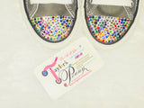 Girls Bling Converse Sneakers – Rainbow Stones on Sole, Crystallized Shoes