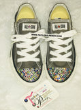 Girls Bling Converse Sneakers – Rainbow Stones on Sole, Crystallized Shoes