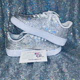 Kids Custom Bling Nike Air Force 1 – Rhinestone Embellished Uptowns ✨👟
