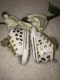 Custom Baby Sneakers – Leopard Print Bling with Rhinestones ✨👶