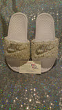 Women’s Bling Nike Slides with Pearls & AB Rhinestones