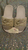 Women’s Bling Nike Slides with Pearls & AB Rhinestones