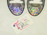 Girls Bling Converse Sneakers – Rainbow Stones on Sole, Crystallized Shoes