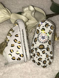 Custom Baby Sneakers – Leopard Print Bling with Rhinestones ✨👶