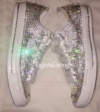 Women’s Personalized Bling Converse – Hand-Embellished Crystal Sneakers ✨
