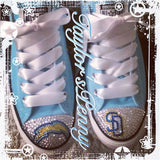 Womens Bling Converse (San Diego Chargers)