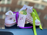 Girls’ Bling Converse – Princess Tiana Inspired Sparkle Sneakers