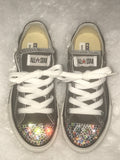 Girls Bling Converse Sneakers – Rainbow Stones on Sole, Crystallized Shoes