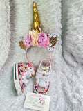 Girls’ Bling Converse Sneakers – Embellished Pearl Unicorn Design