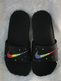 Custom Bling Nike Slides (Pride)