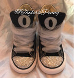 Girl’s Bling Converse Sneakers – Tulle & Personalized Initials