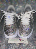 Kids Custom Bling Nike Air Force 1 – Rhinestone Embellished Uptowns ✨👟