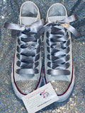 Bling Converse Personalized with Initials – Bat Mitzvah & Wedding Sneakers