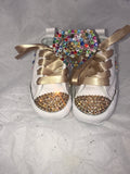Bling Baby Converse w/  Rainbow Bling Pacifier