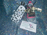 Baby Pink Leopard Painted Sneakers – Custom Hand-Painted Infant Shoes