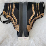 Bling Vans SK-HI8 Skateboard Sneakers – Custom Sparkle Edition