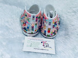 Girls’ Bling Converse Sneakers – Embellished Pearl Unicorn Design