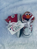 Girls Elmo Inspired Bling Sneakers – Custom Rhinestone & Glitter Shoes ❤️✨
