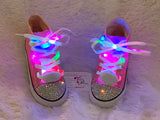 Bling Sparkly Light Up Converse Sneakers – Custom Rhinestone LED Shoes