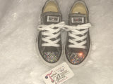 Girls Bling Converse Sneakers – Rainbow Stones on Sole, Crystallized Shoes