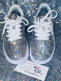 Kids Custom Bling Nike Air Force 1 – Rhinestone Embellished Uptowns ✨👟
