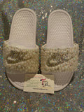 Women’s Bling Nike Slides with Pearls & AB Rhinestones