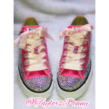 Women’s Bling Converse Sneakers – Embellished with AB Rhinestones