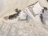 Custom Rhinestone Bling Converse – Personalized Bat Mitzvah Sneakers