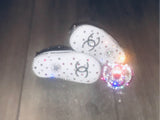 Coco Chanel Inspired Baby Bling Sneakers with Pacifier Charm ✨👶