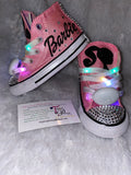Custom Barbie Sneakers – Personalized Kids Shoes with Glitter & Bling