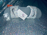 Women’s Bling Nike Slides – Pearl & Rhinestone Embellished Sandals