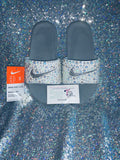 Women’s Bling Nike Slides – Pearl & Rhinestone Embellished Sandals