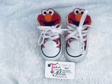 Girls Elmo Inspired Bling Sneakers – Custom Rhinestone & Glitter Shoes ❤️✨