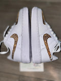 Gold Bling Air Force 1 Custom Sneakers – Crystal Embellished Nike Uptowns ✨👟