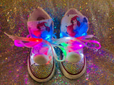 Girls Bling Converse Sneakers (Ariel the Little Mermiad)