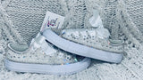 Pearl & Rhinestone Embellished Communion Sneakers – Custom Bling Shoes
