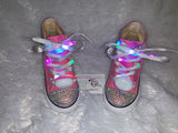 Bling Sparkly Light Up Converse Sneakers – Custom Rhinestone LED Shoes